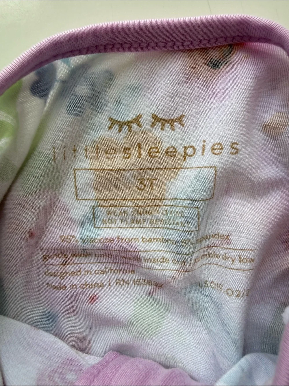 Little Sleepies Bella Blooms Bamboo Viscose Zippy Sleeper 3T